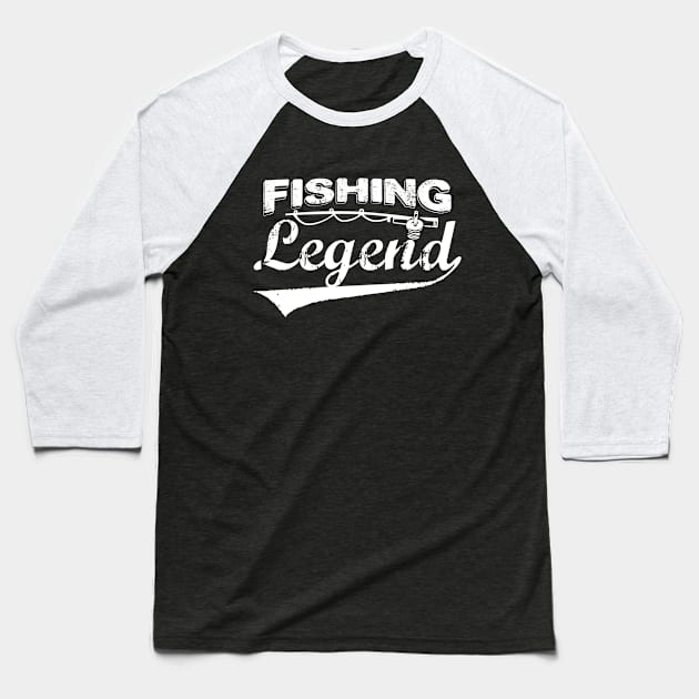 fishing legend Baseball T-Shirt by irvanelist